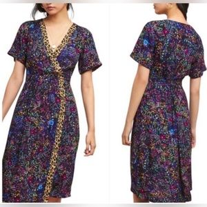 Maeve floral and leopard dress